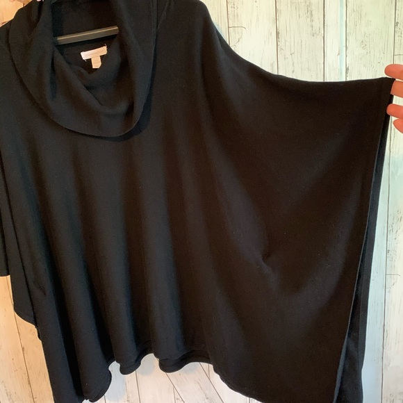 Charter Club black  Cowl Neck Cape - Picture 5 of 6